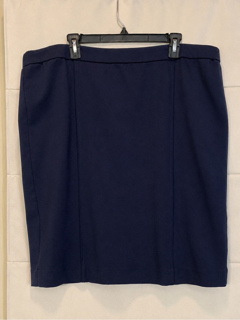 ELOQUII Ultimate Stretch Ponte Pencil Skirt Navy Blue Plus Size 26 Workwear